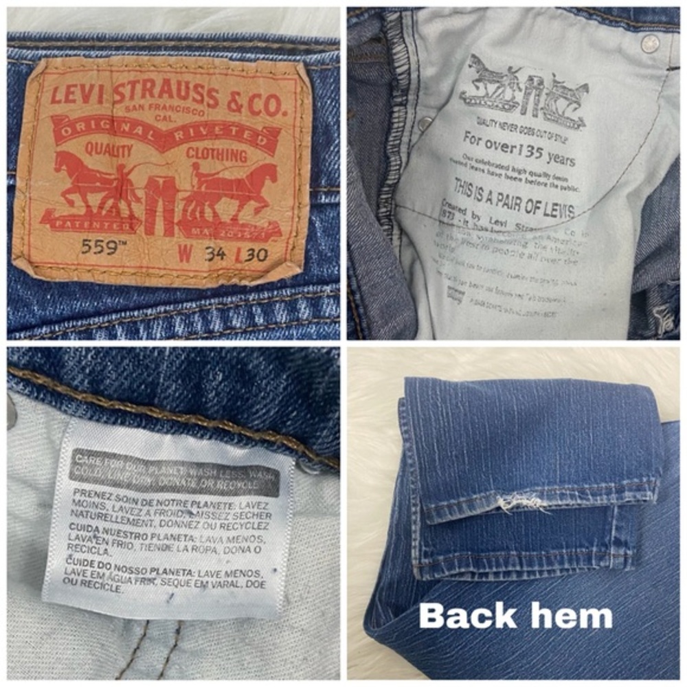 Vintage Levi’s 559™️ Strauss Denim Jeans Men’s Stretch Relaxed Straight 34/30 - Picture 12 of 13